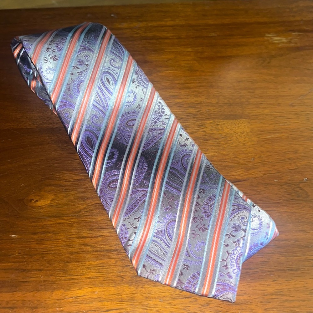 Purple and Salmon Tie